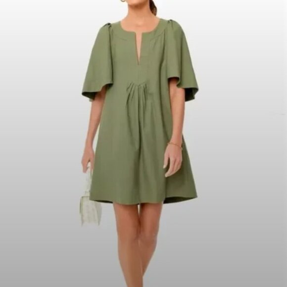 Pomander Place Dress Womens XS Sage Green Finley Flutter Sleeve Tuckernuck - Picture 2 of 10